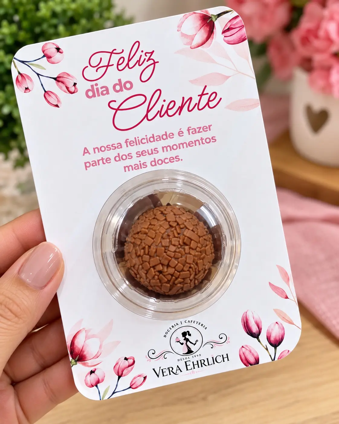 Cartão blister para brigadeiro