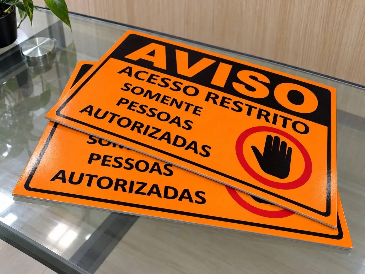 Placas de sinalização